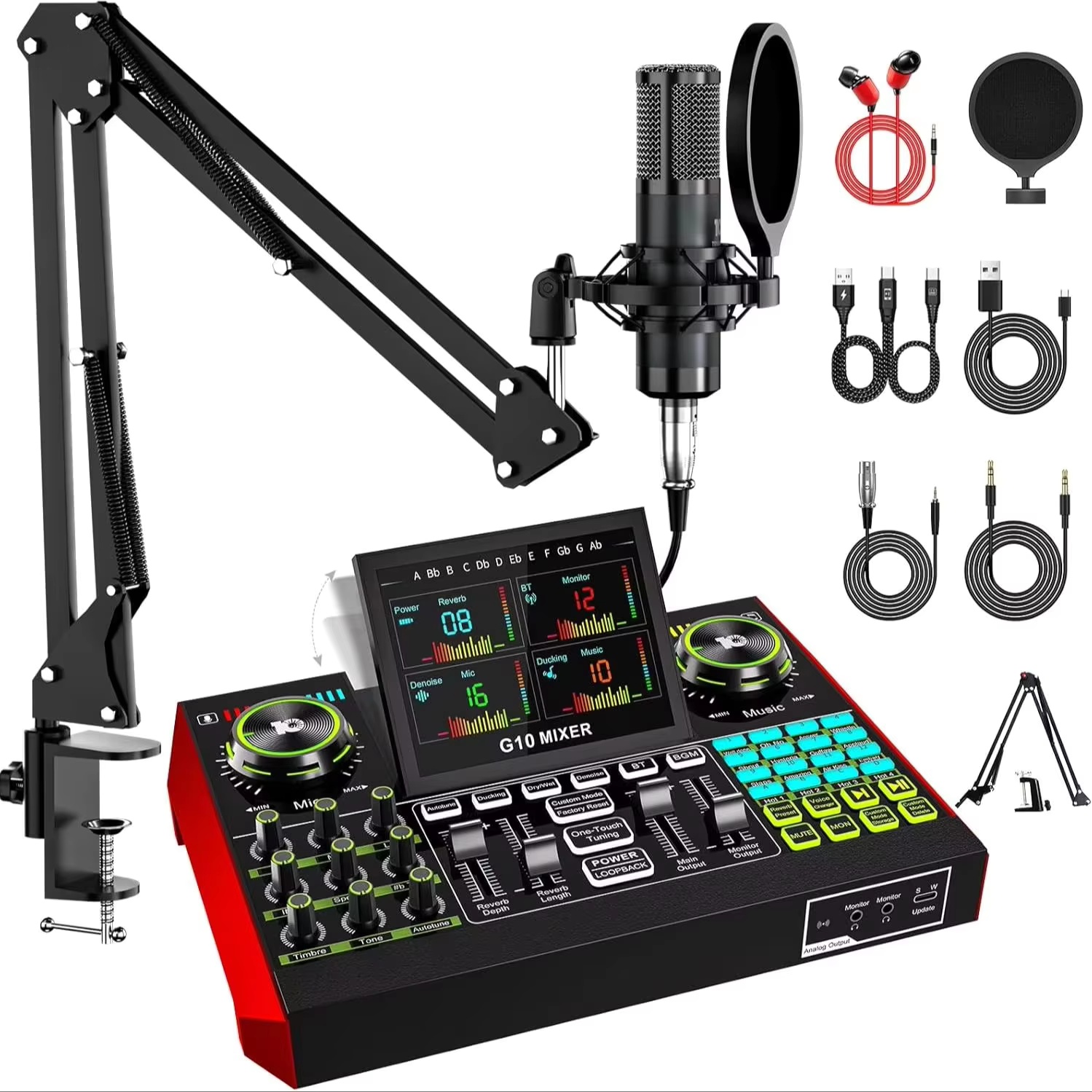 Audio Music Maker - Tenlamp G10 Live Streaming Audio Interface