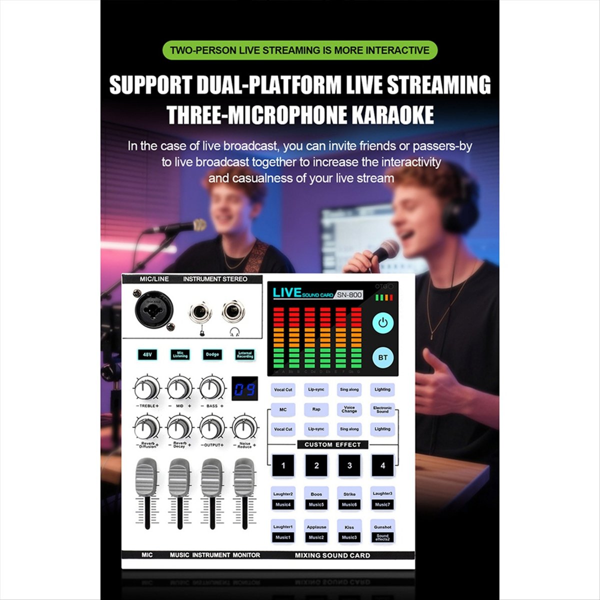 Audio Music Maker - DTC5 SN800 Live Sound Card Voice