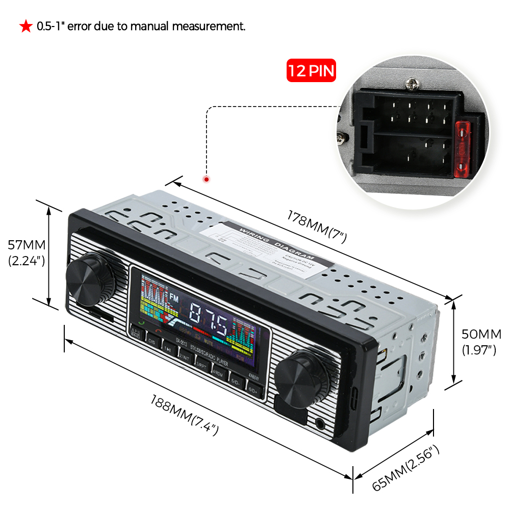 Vintage Car Radio Vehicle Inte - Audio Music Mp3 ulasan dan harga