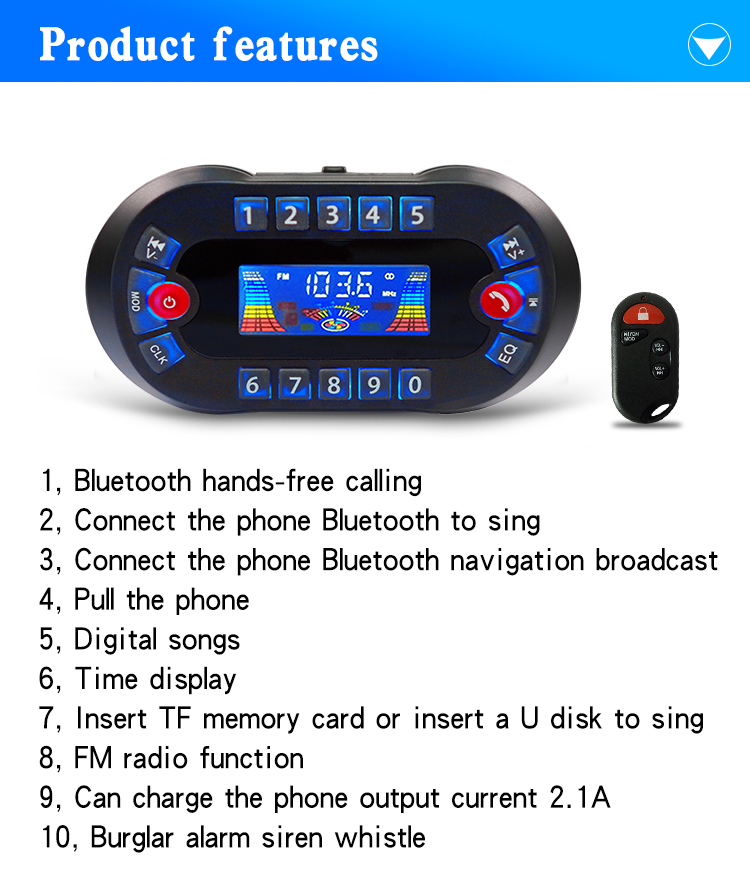 MT730 Motorcycle Bluetooth Spe - Audio Music Mp3 ulasan dan harga