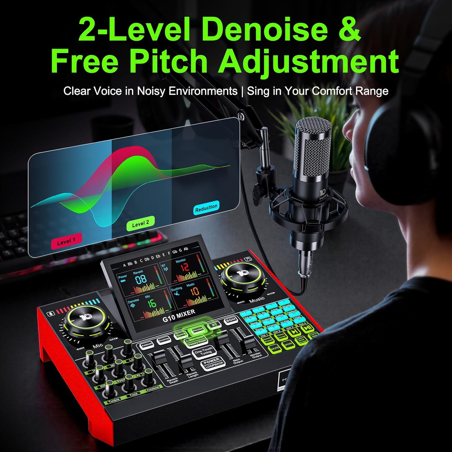 Tenlamp G10 Live Streaming Aud - Audio Music Maker ulasan dan harga