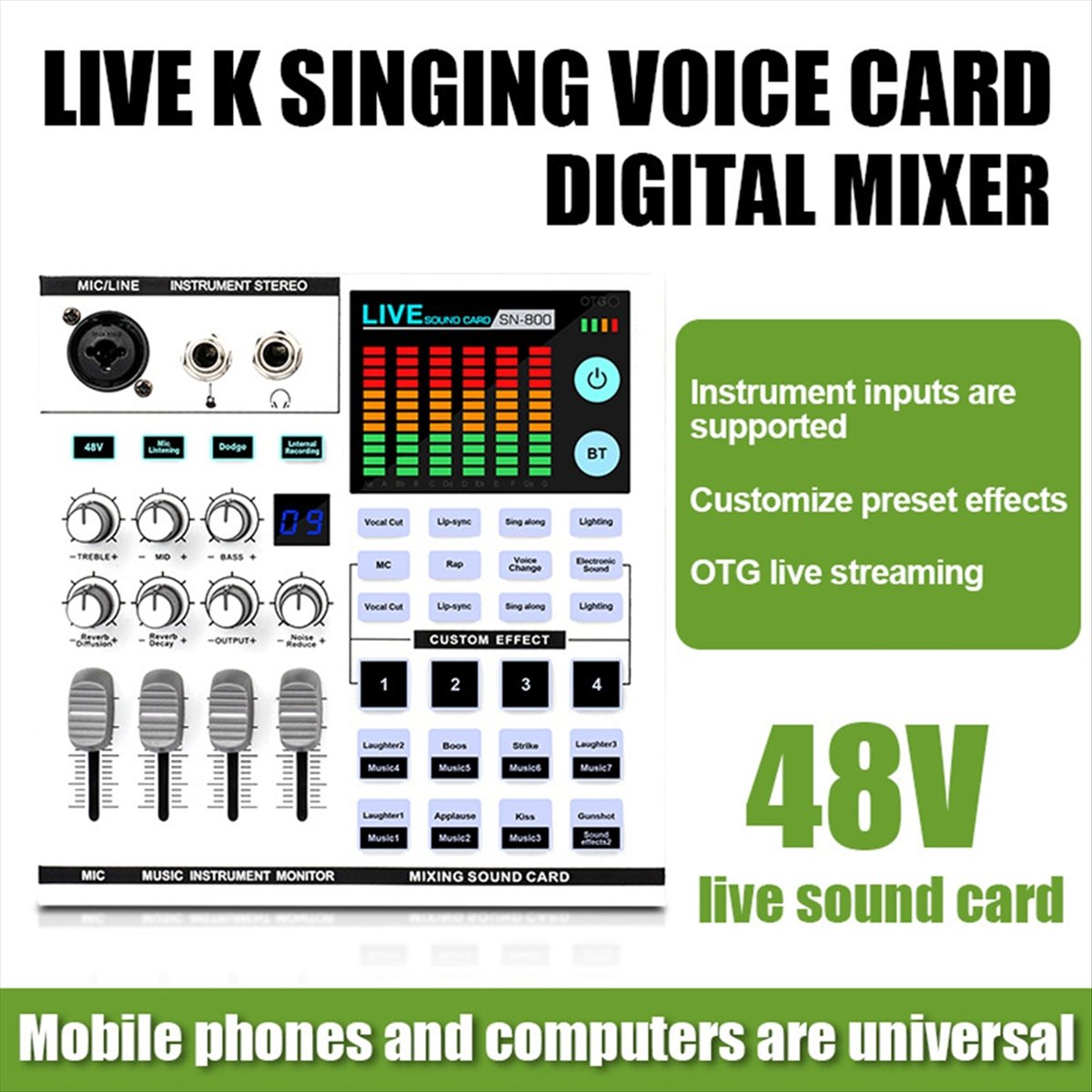 DTC5 SN800 Live Sound Card Voi - Audio Music Maker ulasan dan harga